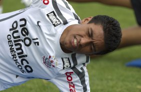 Paulinho durante o treino desta manh no CT Joaquim Grava, no Parque Ecolgico do Tiete, o prximo jogo ser contra o Figueirense/SC, domingo dia 26/11, no estdio Orlando Scarpelli, vlida pela 37 rodada do Brasileiro 2011