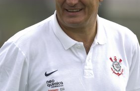 Tite durante o treino desta manhã no CT Joaquim Grava, no Parque Ecológico do Tiete, o próximo jogo será contra o Figueirense/SC, domingo dia 26/11, no estádio Orlando Scarpelli, válida pela 37ª rodada do Brasileirão 2011