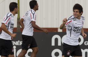 Willian durante o treino desta manhã no CT Joaquim Grava, no Parque Ecológico do Tiete, o próximo jogo será contra o Figueirense/SC, domingo dia 26/11, no estádio Orlando Scarpelli, válida pela 37ª rodada do Brasileirão 2011