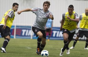 Bruno Octavio; Paulo Andr e Ralf durante o treino desta manh no CT Joaquim Grava, no Parque Ecolgico do Tiete, o prximo jogo ser contra o Figueirense/SC, domingo dia 26/11, no estdio Orlando Scarpelli, vlida pela 37 rodada do Brasileiro 2011