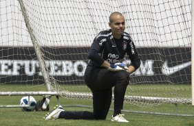 Julio Cesar durante o treino desta manh no CT Joaquim Grava, no Parque Ecolgico do Tiete, o prximo jogo ser contra o Figueirense/SC, domingo dia 26/11, no estdio Orlando Scarpelli, vlida pela 37 rodada do Brasileiro 2011