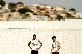 Ramirez e Willian durante Treino do Corinthians realizado no Centro de treinamento joaquim Grava