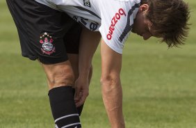 Paulo Andr durante o treino desta manh no CT Joaquim Grava, no Parque Ecolgico do Tiete, o prximo jogo ser contra o Figueirense/SC, amanh, domingo dia 27/11, no estdio Orlando Scarpelli, vlida pela 37 rodada do Brasileiro 2011