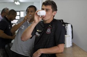 Alex nos vestirios antes da partida entre FIGUEIRENSE/SC x CORINTHIANS/SP, realizada esta tarde no estdio Orlando Scarpelli, vlida pela 37 rodada do Campeonato Brasileiro de 2011. Florianpolis/Brasil