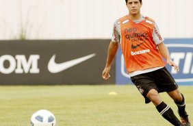 Moradei do Corinthians durante treino realizado no CT Joaquim Grava