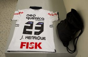 Camisa de Jorge Henrique nos vestiários antes da partida entre Corinthians x Palmeiras, realizada esta tarde no estádio do Pacaembu, válida pela 38ª rodada do Campeonato Brasileiro de 2011