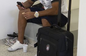 Jorge Henrique nos vestiários antes da partida entre Corinthians x Bragantino/SP, realizada esta tarde no estádio do Pacaembu, pela 5ª rodada do Campeonato Paulista de 2012