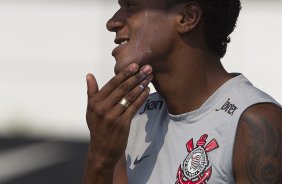 Edenilson durante o treino desta tarde no CT Joaquim Grava, no Parque Ecolgico do Tiete. O prximo jogo da equipe ser amanh, quarta-feira, dia 08/02, contra o Mogi Mirim, no Estdio Romildo Vitor Gomes Ferreira, pela 6 rodada do Campeonato Paulista 2012