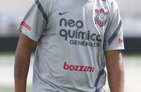 Adriano durante o treino desta tarde no CT Joaquim Grava, no Parque Ecolgico do Tiete. O prximo jogo da equipe ser domingo, dia 12/02, contra o So Paulo, no Pacaembu, pela 7 rodada do Campeonato Paulista 2012