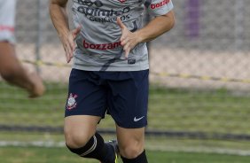 Willian durante o treino desta tarde no CT Joaquim Grava, no Parque Ecolgico do Tiete. O prximo jogo da equipe ser domingo, dia 12/02, contra o So Paulo, no Pacaembu, pela 7 rodada do Campeonato Paulista 2012