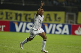 Ralf comemora seu gol durante a partida entre Deportivo Tachira/Venezuela x Corinthians/Brasil, realizada esta noite no estdio Polideportivo Pueblo Nuevo, pela Copa Libertadores de Amrica 2012