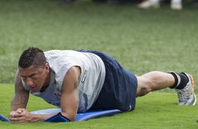 Ralf durante o treino desta manh no CT Joaquim Grava, no Parque Ecolgico do Tiete. O prximo jogo da equipe ser quarta-feira, dia 29/02, contra a Catanduvense, no estdio do Pacaembu, pela 11 rodada do Campeonato Paulista 2012