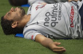 Wallace durante o treino desta manh no CT Joaquim Grava, no Parque Ecolgico do Tiete. O prximo jogo da equipe ser quarta-feira, dia 29/02, contra a Catanduvense, no estdio do Pacaembu, pela 11 rodada do Campeonato Paulista 2012