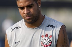 Adriano durante treino desta tarde no CT Joaquim Grava, no Parque Ecolgico do Tiete. O prximo jogo da equipe ser amanh, sbado, dia 10/03, contra o Guarani/SP, pela 13 rodada do Campeonato Paulista 2012