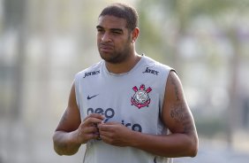 Adriano durante treino desta tarde no CT Joaquim Grava, no Parque Ecolgico do Tiete. O prximo jogo da equipe ser amanh, sbado, dia 10/03, contra o Guarani/SP, pela 13 rodada do Campeonato Paulista 2012