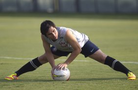 Willian durante treino desta tarde no CT Joaquim Grava, no Parque Ecolgico do Tiete. O prximo jogo da equipe ser amanh, sbado, dia 10/03, contra o Guarani/SP, pela 13 rodada do Campeonato Paulista 2012