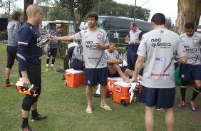 Danilo e Douglas durante o treino desta tarde no CT do Amrica, da Cidade do Mxico. O prximo jogo da equipe ser quarta-feira, dia 14/03, contra o Cruz Azul, do Mxico, pela 3 rodada da Copa Libertadores de Amrica 2012