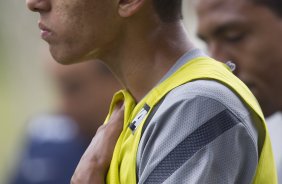 Marquinhos durante treino desta tarde no CT Joaquim Grava, localizado no Parque Ecológico do Tiete. O próximo jogo da equipe será domingo, dia 01/04, contra Oeste de Itápolis, em Presidente Prudente, válido pela 17ª rodada do Campeonato Paulista 2012