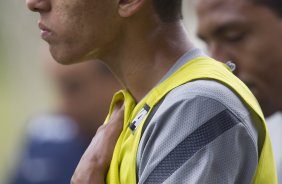 Marquinhos durante treino desta tarde no CT Joaquim Grava, localizado no Parque Ecolgico do Tiete. O prximo jogo da equipe ser domingo, dia 01/04, contra Oeste de Itpolis, em Presidente Prudente, vlido pela 17 rodada do Campeonato Paulista 2012