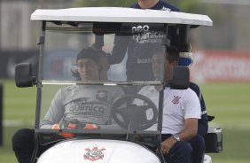 Matheus Caldeira durante treino desta tarde no CT Joaquim Grava, localizado no Parque Ecolgico do Tiete. O prximo jogo da equipe ser domingo, dia 01/04, contra Oeste de Itpolis, em Presidente Prudente, vlido pela 17 rodada do Campeonato Paulista 2012