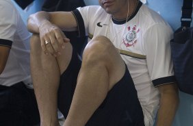 Chico nos vestirios antes da partida entre Oeste de Itpolis x Corinthians, realizada esta tarde no estdio Eduardo Jos Farah, o Prudento, pela 17 rodada do Campeonato Paulista de 2012