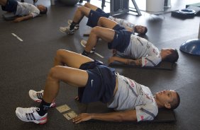 Marquinhos durante treino desta manh no CT Joaquim Grava, localizado no Parque Ecolgico do Tiete. O prximo jogo da equipe ser domingo, dia 08/04, contra Paulista de Jundia, vlido pela 18 rodada do Campeonato Paulista 2012