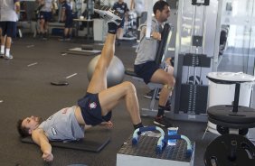 Paulo andre durante treino desta manh no CT Joaquim Grava, localizado no Parque Ecolgico do Tiete. O prximo jogo da equipe ser domingo, dia 08/04, contra Paulista de Jundia, vlido pela 18 rodada do Campeonato Paulista 2012