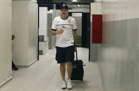 Julio Cesar nos vestiários antes da partida entre Corinthians x Paulista de Jundiaí/SP, realizada esta tarde no estádio do Pacaembu, válida pela 18ª rodada do Campeonato Paulista de 2012