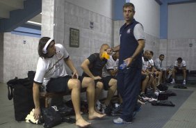 Cassio nos vestirios antes da partida entre Emelec, de Guayaquil/Ecuador x Corinthians, realizada esta noite no estdio George Capwell, jogo de ida vlido pelas oitavas de final da Copa Libertadores da Amrica 2012. Quayaquil - Equador - 02/05/2012