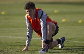 Alex durante o treino realizado esta tarde no CT Joaquim Grava, localizado no Parque Ecológico do Tiete. O próximo jogo da equipe será dia amanhã, quarta-feira, 09/05, contra o Emelec/Equador, jogo de volta, válido pelas oitavas de final da Copa Libertadores da América 2012