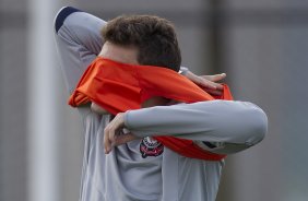 Alex durante o treino realizado esta tarde no CT Joaquim Grava, localizado no Parque Ecolgico do Tiete. O prximo jogo da equipe ser dia amanh, quarta-feira, 09/05, contra o Emelec/Equador, jogo de volta, vlido pelas oitavas de final da Copa Libertadores da Amrica 2012