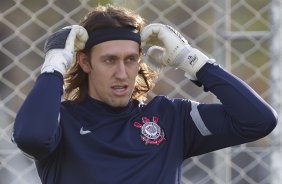 Cassio durante o treino realizado esta tarde no CT Joaquim Grava, localizado no Parque Ecolgico do Tiete. O prximo jogo da equipe ser dia amanh, quarta-feira, 09/05, contra o Emelec/Equador, jogo de volta, vlido pelas oitavas de final da Copa Libertadores da Amrica 2012