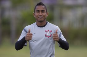 Jorge Henrique durante o treino realizado esta tarde no CT Joaquim Grava, localizado no Parque Ecolgico do Tiete. O prximo jogo da equipe ser dia amanh, quarta-feira, 09/05, contra o Emelec/Equador, jogo de volta, vlido pelas oitavas de final da Copa Libertadores da Amrica 2012