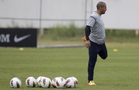 Emerson durante o treino realizado esta manhã no CT Joaquim Grava, localizado no Parque Ecológico do Tiete. O próximo jogo da equipe será dia 16/05, em São Januário, contra o Vasco da Gama, jogo de ida válido pelas quartas de final da Copa Libertadores da América 2012