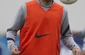Leandro Castán durante o treino realizado esta manhã no CT Joaquim Grava, localizado no Parque Ecológico do Tiete. O próximo jogo da equipe será dia 16/05, em São Januário, contra o Vasco da Gama, jogo de ida válido pelas quartas de final da Copa Libertadores da América 2012