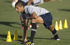 Marquinhos que volta ao time titular durante o treino realizado esta tarde no CT Joaquim Grava, localizado no Parque Ecológico do Tiete. O próximo jogo da equipe será domingo, dia 20/05, contra o Fluminense, no Pacaembu, abertura do Campeonato Brasileiro de 2012