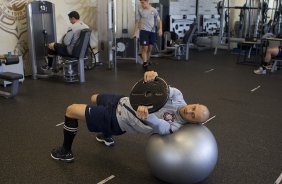 Alessandro durante o treino realizado esta manh no CT Joaquim Grava, localizado no Parque Ecolgico do Tiete. O prximo jogo da equipe ser amanh, domingo, dia 20/05, contra o Fluminense, no Pacaembu, abertura do Campeonato Brasileiro de 2012