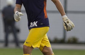 Cassio durante a partida entre Corinthians x Fluminense, realizada esta tarde no estádio do Pacaembu, válida pela 1ª rodada do Campeonato Brasileiro de 2012