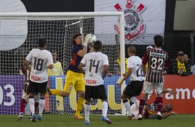 Durante a partida entre Corinthians x Fluminense, realizada esta tarde no estdio do Pacaembu, vlida pela 1 rodada do Campeonato Brasileiro de 2012