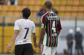 Durante a partida entre Corinthians x Fluminense, realizada esta tarde no estdio do Pacaembu, vlida pela 1 rodada do Campeonato Brasileiro de 2012