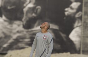 Alessandro durante o treino realizado esta tarde no CT Joaquim Grava, localizado no Parque Ecológico do Tiete. O próximo jogo da equipe será quarta-feira a noite, dia 23/05, contra o Vasco da Gama, no Pacaembu, jogo de volta pela Copa Libertadores de América 2012