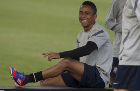 Jorge Henrique durante o treino realizado esta tarde no CT Joaquim Grava, localizado no Parque Ecolgico do Tiete. O prximo jogo da equipe ser quarta-feira a noite, dia 23/05, contra o Vasco da Gama, no Pacaembu, jogo de volta pela Copa Libertadores de Amrica 2012