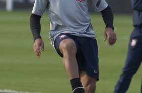 Jorge Henrique durante o treino realizado esta tarde no CT Joaquim Grava, localizado no Parque Ecolgico do Tiete. O prximo jogo da equipe ser quarta-feira a noite, dia 23/05, contra o Vasco da Gama, no Pacaembu, jogo de volta pela Copa Libertadores de Amrica 2012