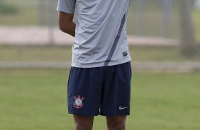 Marquinhos durante o treino realizado esta tarde no CT Joaquim Grava, localizado no Parque Ecológico do Tiete. O próximo jogo da equipe será amanhã, quarta-feira a noite, dia 23/05, contra o Vasco da Gama, no Pacaembu, jogo de volta pela Copa Libertadores de América 2012