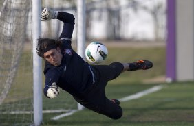 Cassio durante o treino realizado esta tarde no CT Joaquim Grava, localizado no Parque Ecológico do Tiete. O próximo jogo da equipe será domingo, dia 27/05, contra o Atlético-MG, no estádio Independência em Belo Horizonte, válido pela segunda rodada do Campeonato Brasileiro 2012