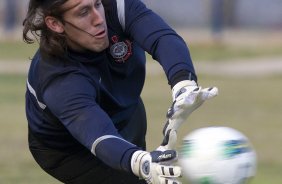 Cassio durante o treino realizado esta tarde no CT Joaquim Grava, localizado no Parque Ecológico do Tiete. O próximo jogo da equipe será domingo, dia 27/05, contra o Atlético-MG, no estádio Independência em Belo Horizonte, válido pela segunda rodada do Campeonato Brasileiro 2012