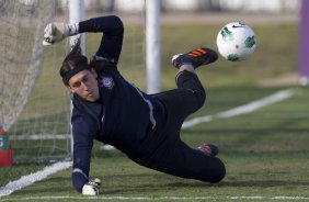 Cassio durante o treino realizado esta tarde no CT Joaquim Grava, localizado no Parque Ecológico do Tiete. O próximo jogo da equipe será domingo, dia 27/05, contra o Atlético-MG, no estádio Independência em Belo Horizonte, válido pela segunda rodada do Campeonato Brasileiro 2012