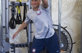 Ralf durante o treino realizado esta manh na academia de musculacao no CT Joaquim Grava, localizado no Parque Ecolgico do Tiete. O prximo jogo da equipe ser quinta-feira, dia 07/06, contra o Figueirense/SC, no estdio do Pacaembu, vlido pela terceira rodada do Campeonato Brasileiro 2012