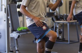 Willian Arão durante o treino realizado esta manhã na academia de musculacao no CT Joaquim Grava, localizado no Parque Ecológico do Tiete. O próximo jogo da equipe será quinta-feira, dia 07/06, contra o Figueirense/SC, no estádio do Pacaembu, válido pela terceira rodada do Campeonato Brasileiro 2012