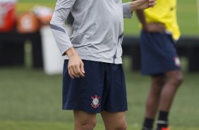 Leandro Castán durante o treino realizado esta tarde no CT Joaquim Grava, localizado no Parque Ecológico do Tiete. O próximo jogo da equipe será quarta-feira, dia 07/06, contra o Figueirense/SC, no estádio do Pacaembu, válido pela terceira rodada do Campeonato Brasileiro 2012